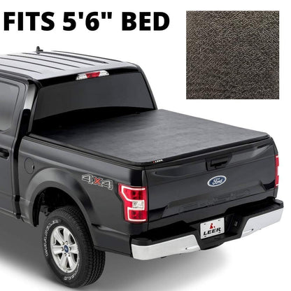 LEER 630284 LEER Latitude | Fits 2004-2014 Ford F-150 with 5.6 FT Bed | Easy Install, Soft Tri-Fold Truck Bed Tonneau Cover