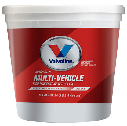 VALVOLINE VV616 Valvoline Multi-Vehicle High Temperature Red Grease 4 LB Tub