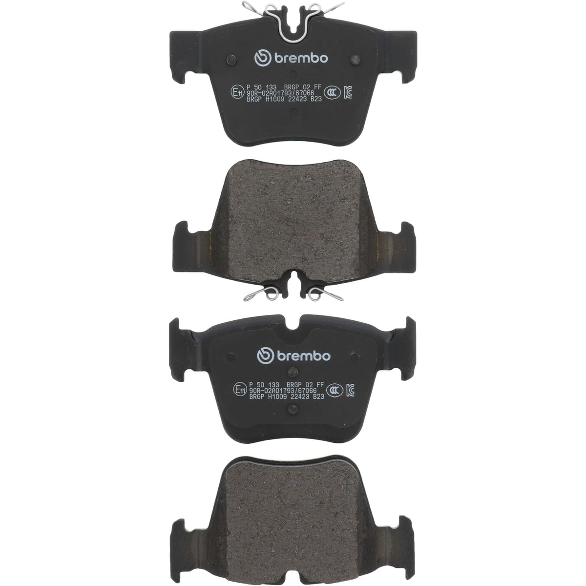 BREMBO P50133 Brembo P50133 Low-Met Rear Disc Brake Pad Set MERCEDES-BENZ OE# A0004205200