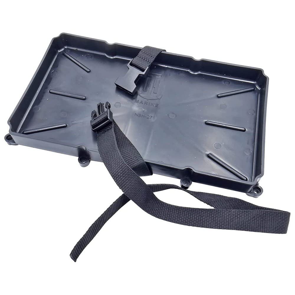 T-H Marine NBH-27P-DP Narrow Battery Tray Holder with Poly Strap