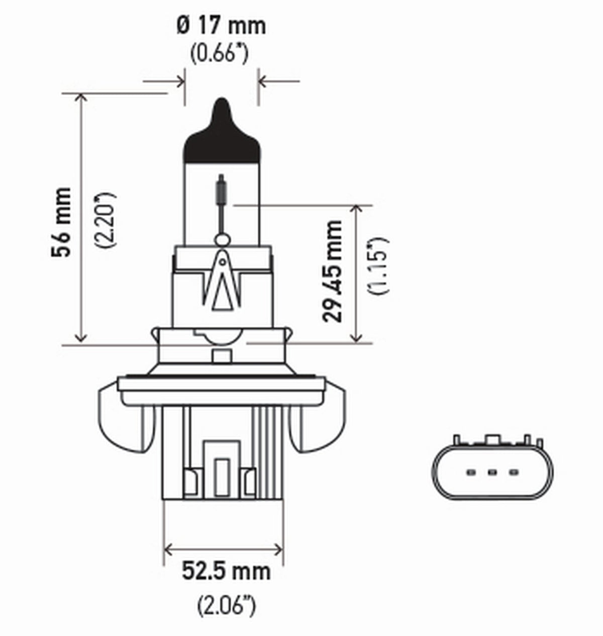 Hella H13TB Standard Halogen Bulbs, 12 V, 60/55W