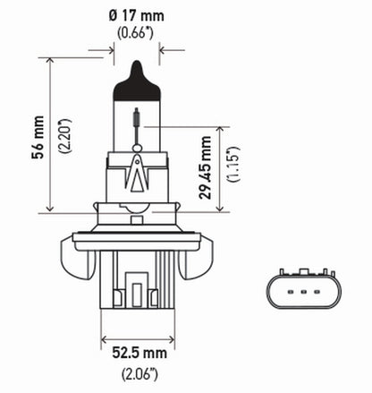 Hella H13TB Standard Halogen Bulbs, 12 V, 60/55W