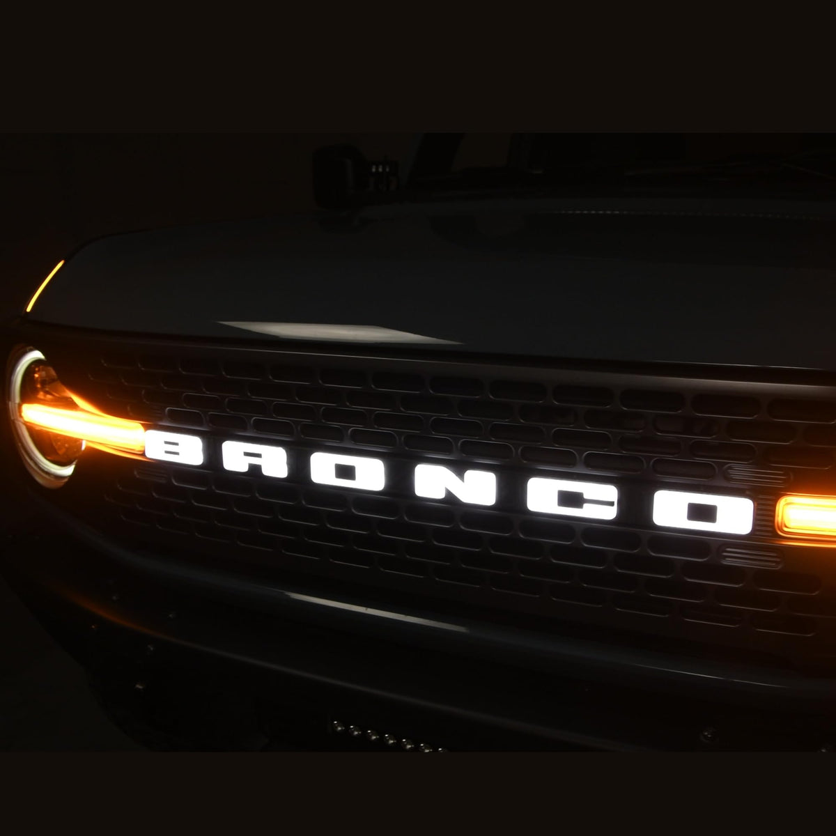 PUTCO 92852 Putco Luminix LED Grille Emblem, Fits 2021-2027 Ford Bronco, w/Front Camera - Amber & White