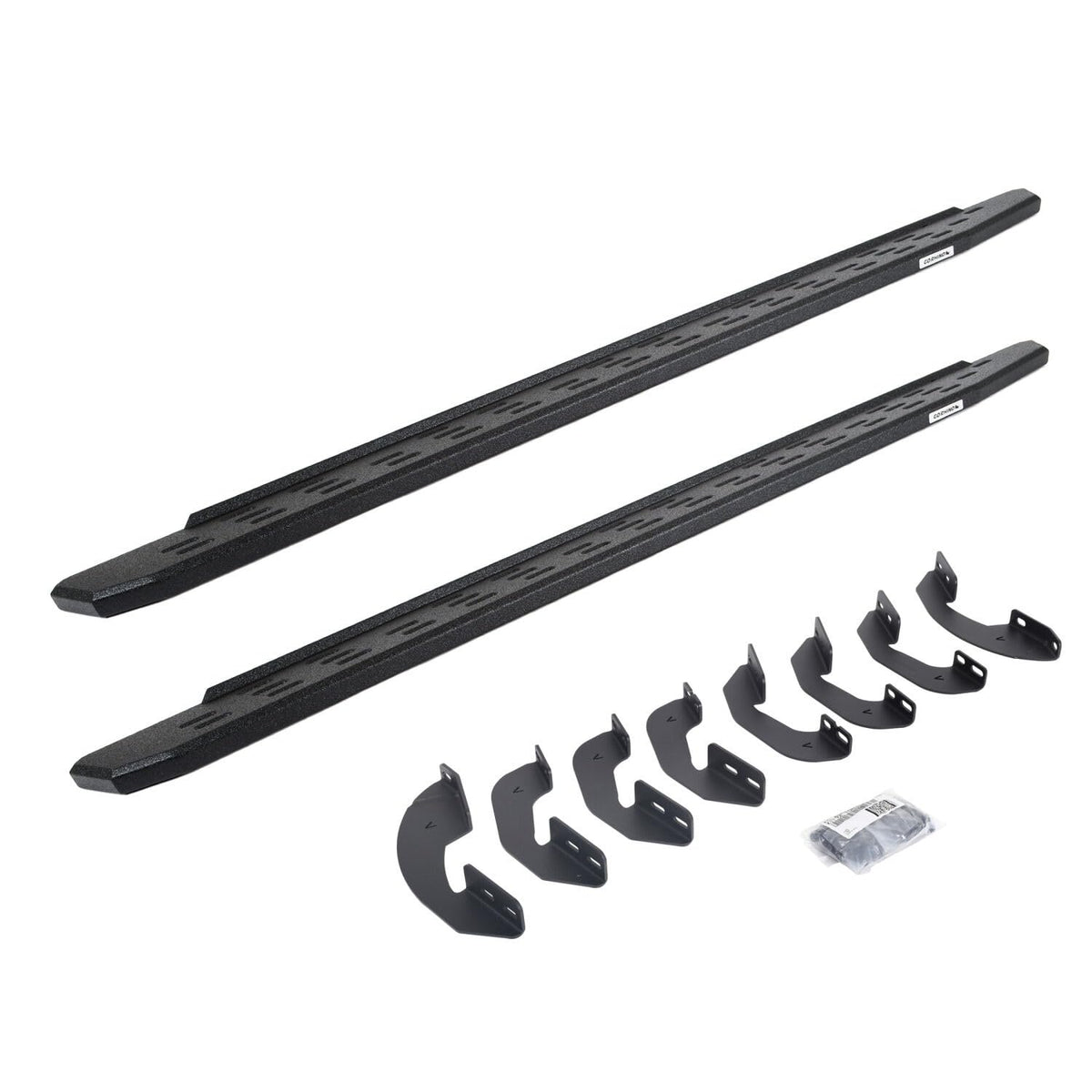 GO RHINO 69641687T Go Rhino RB30 Running Boards & Brackets | Galvanized Steel, Protective Bedliner Coating | 69641687T | Fits 2007-2021 Toyota Tundra Crew Max Pickup