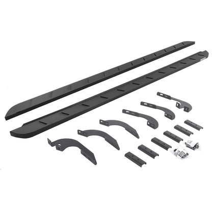 GO RHINO 63442987SPC Go Rhino RB10 Slim Running Boards & Brackets | Galvanized Steel, Textured Black | 63442987SPC | Fits 2005-2023 Toyota Tacoma Double Cab Pickup