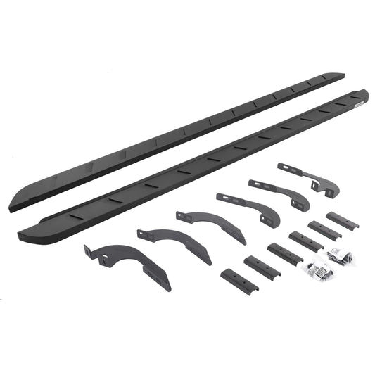 GO RHINO 63442987SPC Go Rhino RB10 Slim Running Boards & Brackets | Galvanized Steel, Textured Black | 63442987SPC | Fits 2005-2023 Toyota Tacoma Double Cab Pickup