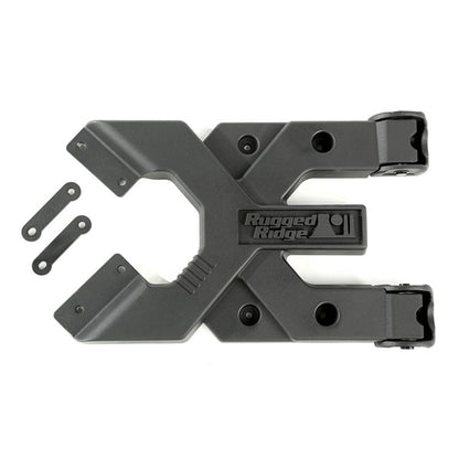 RUGGED RIDGE 11546.51 Rugged Ridge HD Tire Carrier – Black, Hinge Casting, Heavy Duty – 11546.51 – Fits 2007-2018 Jeep Wrangler JK