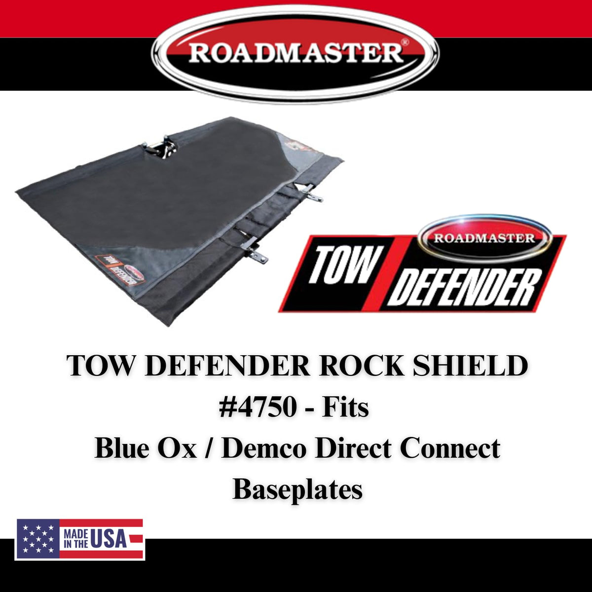 ROADMASTER 4750 Roadmaster 4750 Tow Defender Rock Shield fits Direct Connect and Blue Ox/Demco Baseplates | Maximum Protection | Easy Installation | Lightweight and Compact | Made in the USA
