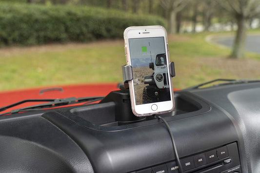 RUGGED RIDGE 13551.34 Rugged Ridge Multi-Mount Charging Phone Kit for Jeep Wrangler JK | Thermoplastic Olefin (TPO), Black | 13551.34 | Fits 2011-2018 Jeep Wrangler JK