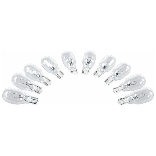 CAMCO 54766 Camco 54766 Replacement 912 Interior Light Bulbs for Auto, RV, Marine, 12.8 Volts and Produce 1 Watt, Built To Last 1000 Hours, (10 Pack)
