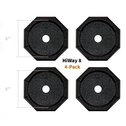 SNAPPAD HI12BSP4 SnapPad HiWay RV Leveling Pads - Permanent Jack Stabilizers for RVs - 11.5" Round Leveling Jack Pads for HWH Leveling System - Heavy Duty Replacement for Blocks - Made in The USA (Bus 4-Pack)