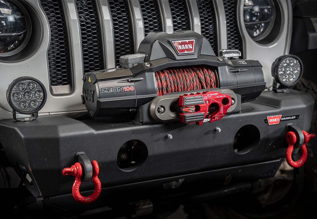 FACTOR 55 00250-01 Factor 55 00250-01 Ultrahook Winch Hook Closed System Shackle Max Load 16,000 lbs ULT Strength Shackle Pin Mount 48,000 lbs Offroad 4x4 Adventure – Red.