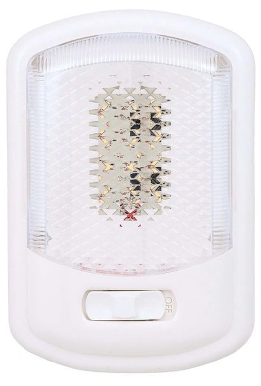 ARCON 20669N Arcon 20669N LED Ceiling Single Light – Euro-Style 12V Bright White SMD, Clear Lens, Easy On/Off Switch, Compact Interior Dome Fixture for RVs, Trailers, or Campers