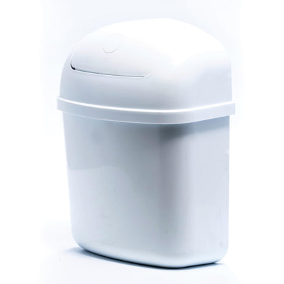 CAMCO 43961 Camco Cabinet Mount Trash Can - Small Design Perfect for Compact Locations - Measures 8.5 x 5 inches - Features Spring-Top Lid, 3 Quart Capacity, & Screw-in Mount Design - Hardware Incl. (43961)