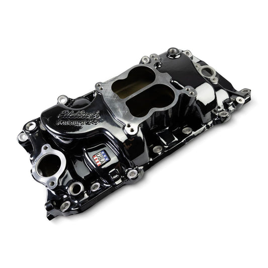 EDELBROCK 2161-BP Edelbrock - INTAKE MANIFOLD, BB CHEVY 396-454 OVAL PORT, PERFORMER, BLACK PLASMA COATED (2161-BP)