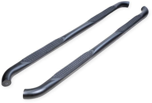 TRAILFX A0070T TrailFX Nerf Bar A0070T, 3 Inch Round Bent, with Step Pads, Rocker Panel Mount, Powder Coated, Black, Steel, Without End Caps, Fits 2024-2025 Toyota Land Cruiser