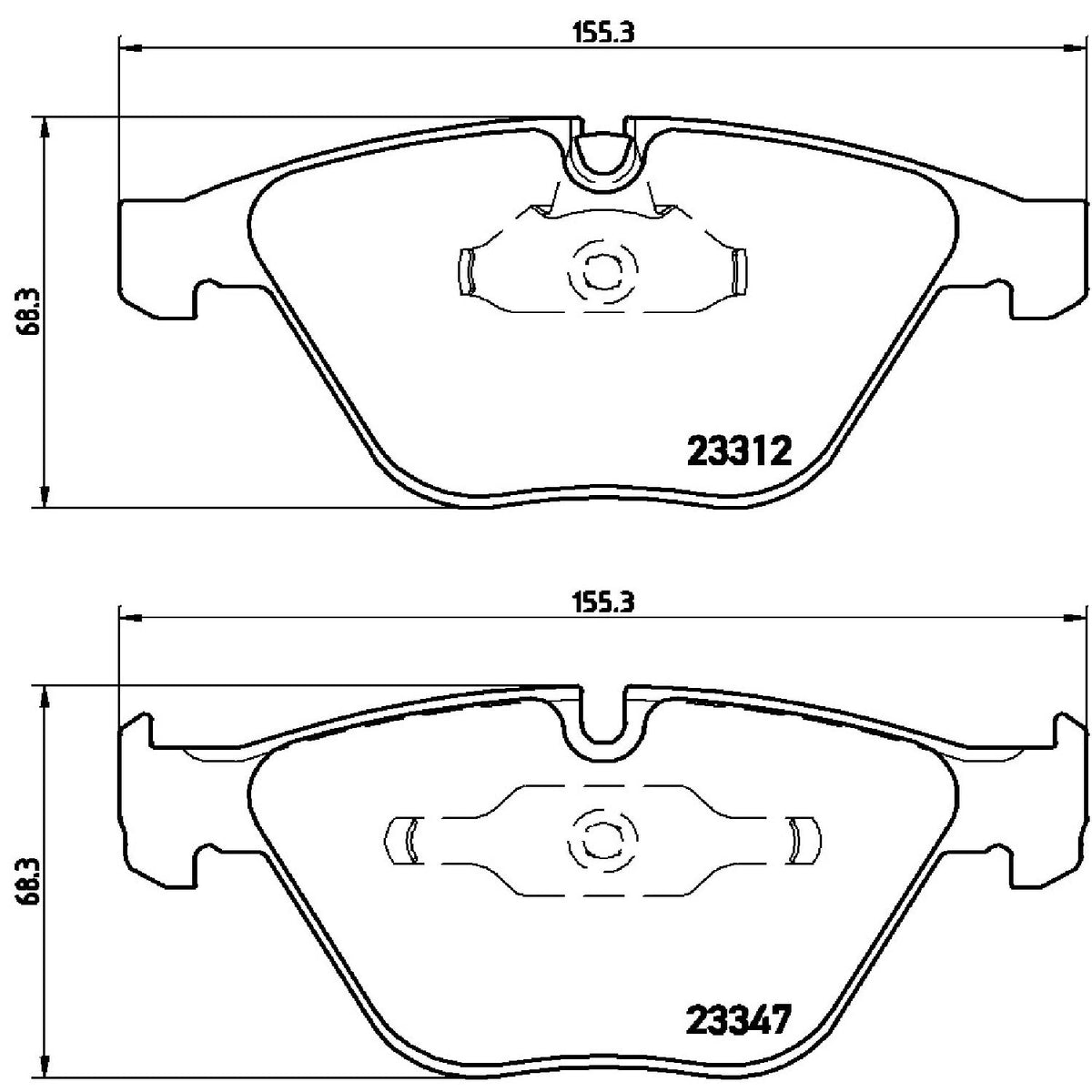 BREMBO P06046 Brembo P06046 Low-Met Front Disc Brake Pad Set BMW OE# 34112283865