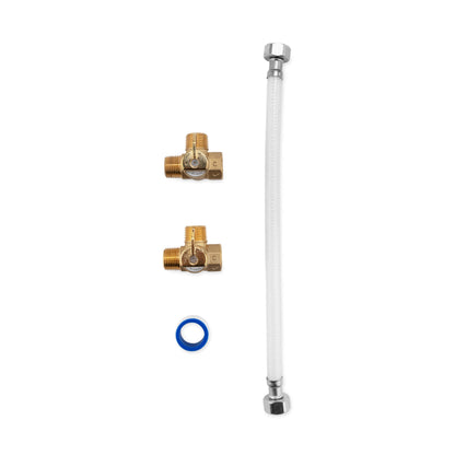 CAMCO 35963 Camco RV Water Heater By-Pass Kit - Features 12-Inch Nylon Reinforced Hose & Durable Brass Valves - Essential RV Winterization Tool - Compatible with 10 Gallon Tanks (35963)
