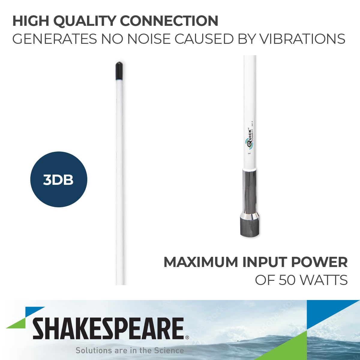 SHAKESPEARE QC-4 Shakespeare QC-4 4' 3DB QUICKCONNECT VHF W/ CHRO