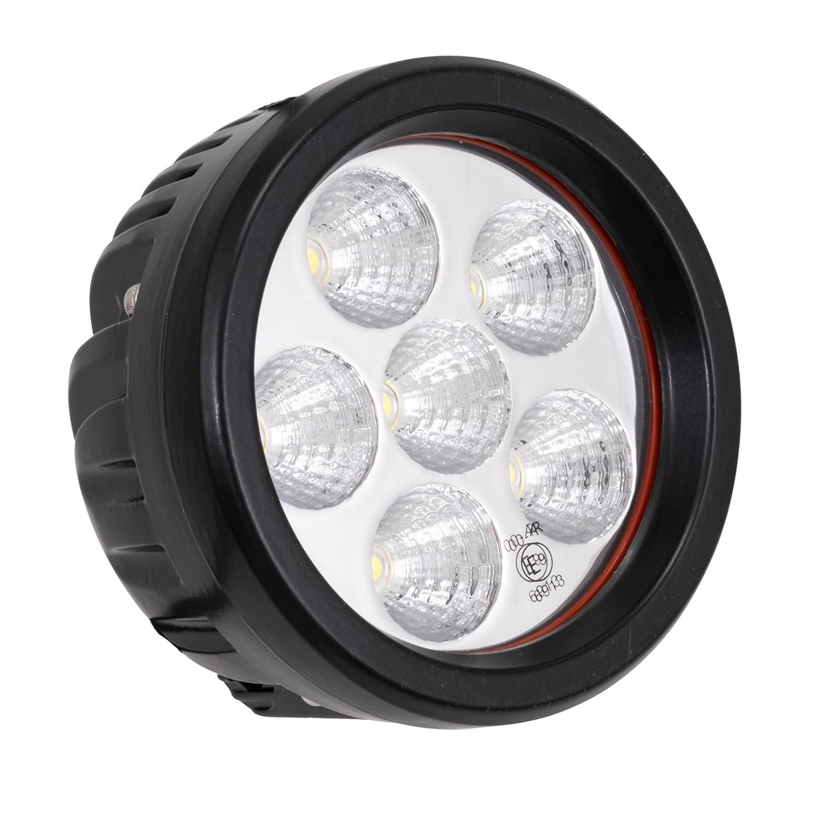 TRAILFX 3RNDF1 TrailFX 3RNDF1 Round Lights LED Utility Work Light 3.5 Inch 18W Flood Beam 1440 Raw Lumens Black Aluminum IP67 and IP69K Pedestal Mount with Bracket and Installation Hardware