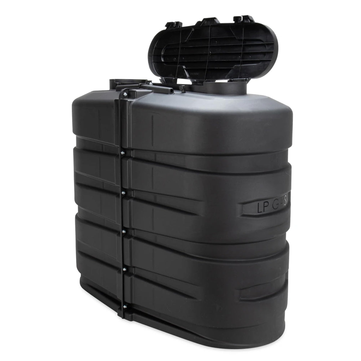 CAMCO 50512 Camco Double Propane Tank Cover for RV and Camper, 30 lb, Black, 50512