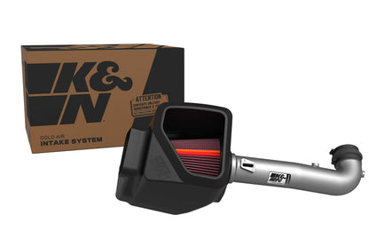 K&N FILTER 70-3082 K&N NextGen Aluminum Cold Air Intake System: High-Flow Cotton Filter: Compatible with 2014-2020 CADILLAC/CHEVRLOET/GMC Escalade; Silverado 1500; Suburban; Tahoe; Sierra 1500; Yukon; Yukon XL; 70-3082