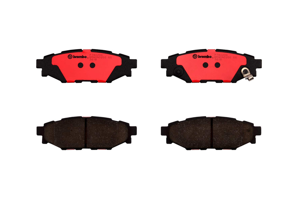 BREMBO P78020N Brembo P78020N Premium Ceramic Rear Disc Brake Pad Set SUBARU/TOYOTA OE# 26696AG010