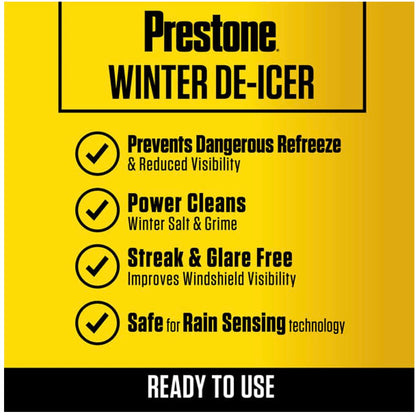 PRESTONE AS253 Prestone AS250 De-Icer / Winter Windshield Washer Fluid, 1 Gallon