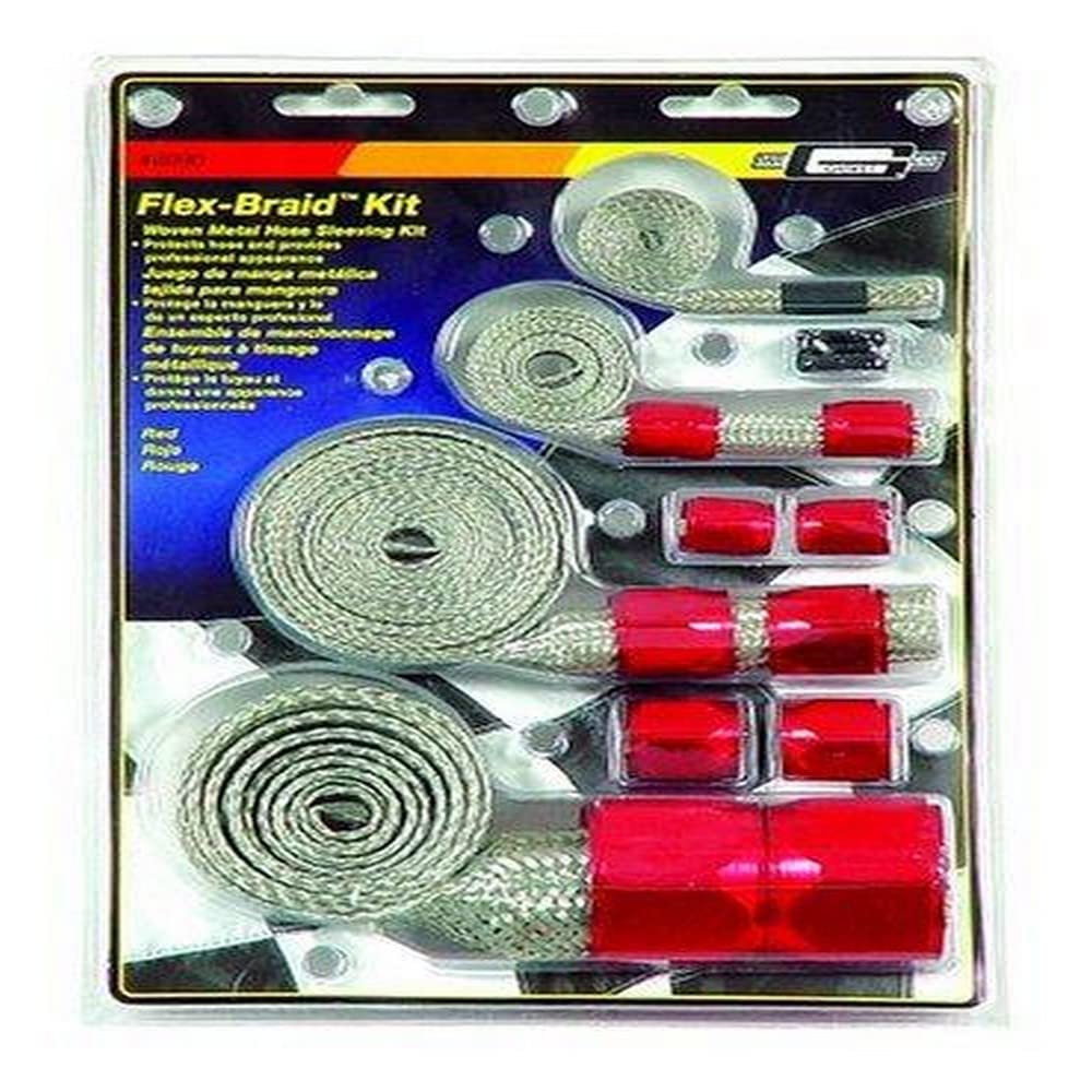 MR GASKET 8090 Mr. Gasket 8090 Red Flex-Braided Hose Sleeve Kit