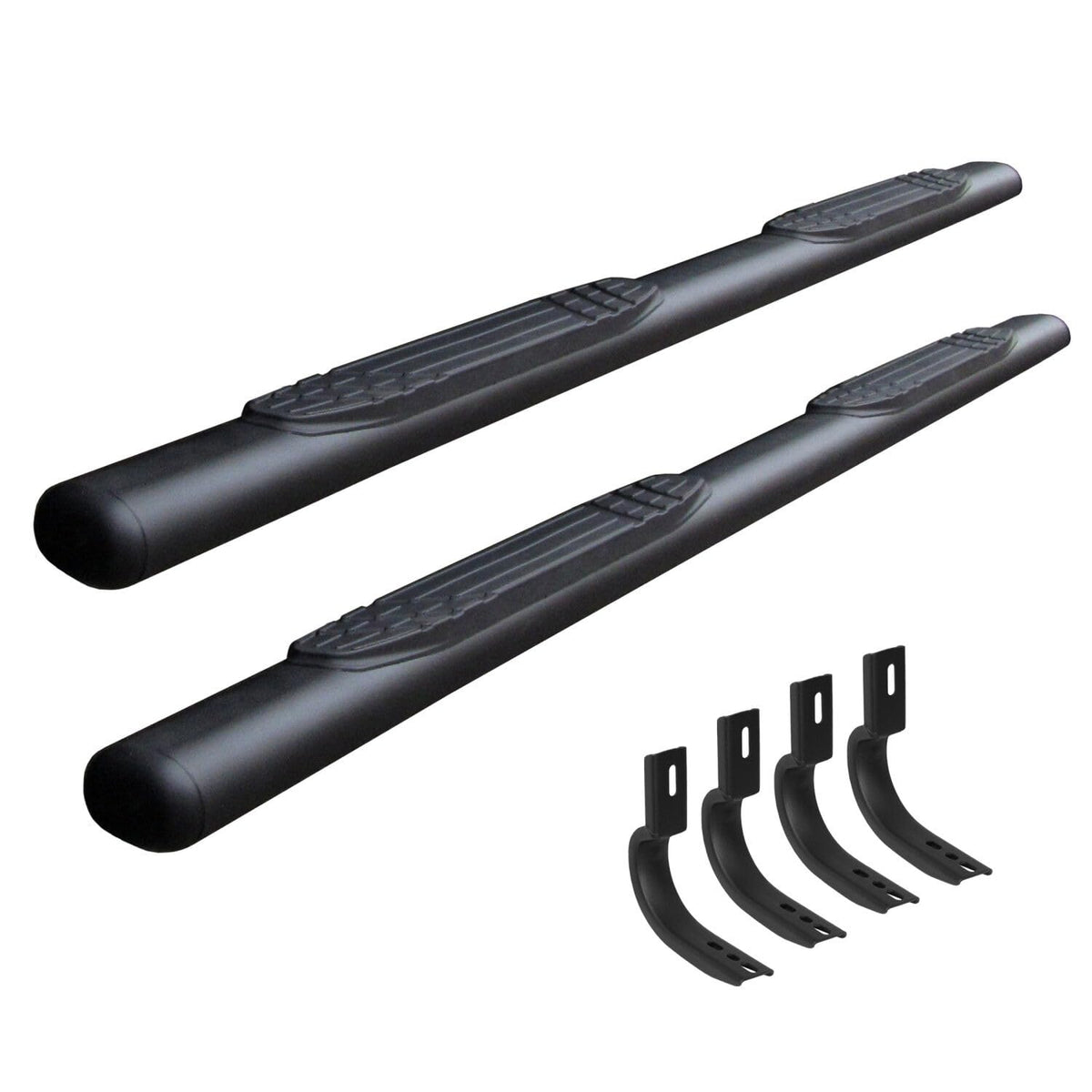 Go Rhino! 104415580T RealTruck 4" Oval 1000 Series Sidesteps & Brackets – Galvanized Steel, Textured Black – 104415580T – Fits 2017-2026 Ford F-250, F-350 Super Duty Super Cab Pickup