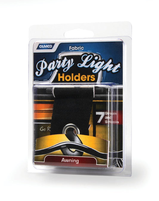 CAMCO 42733 Camco 42733 Fabric Party Light Holders, Black, 7 Pack