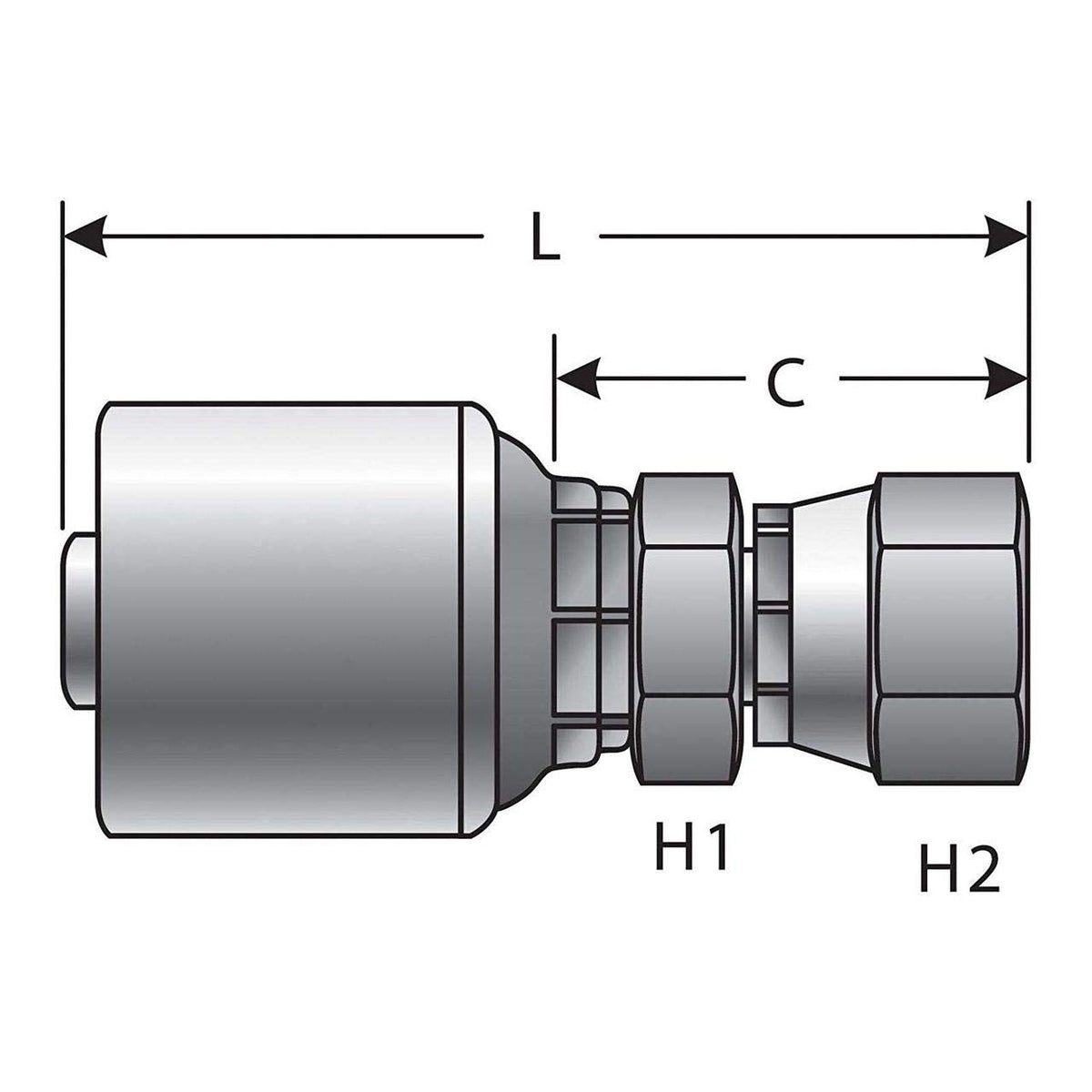 Gates G25200-0808 HYDRAULIC COUPLING-MEGACRIMP