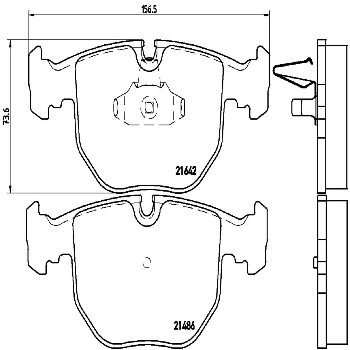 BREMBO P06021 Brembo P06021 Low-Met Front Disc Brake Pad Set ALPINA/BMW OE# 34111163227