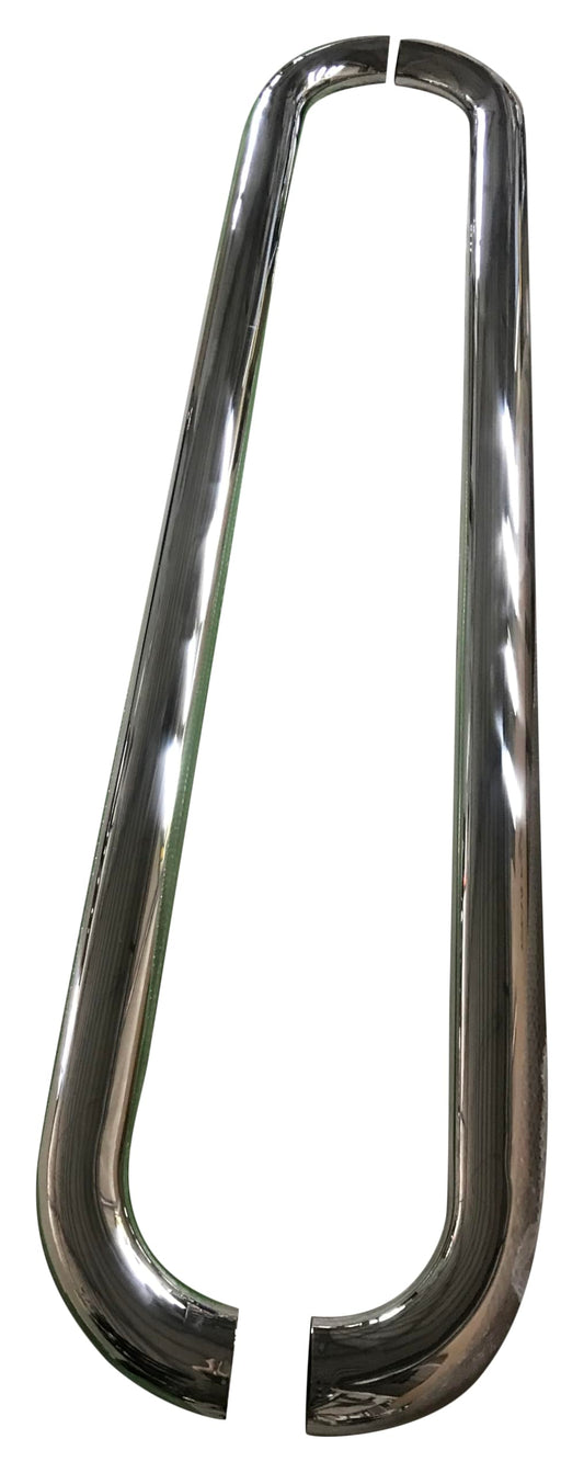 TRAILFX A1005S TrailFX Nerf Bars Fits Ford F-150 SuperCrew 2015-2025 Polished Marine-Grade Stainless Steel 4 Inch Oval Bent Side Steps with Slip-Resistant Molded Step Pads Rocker Panel Mount Set of 2 Running Boards