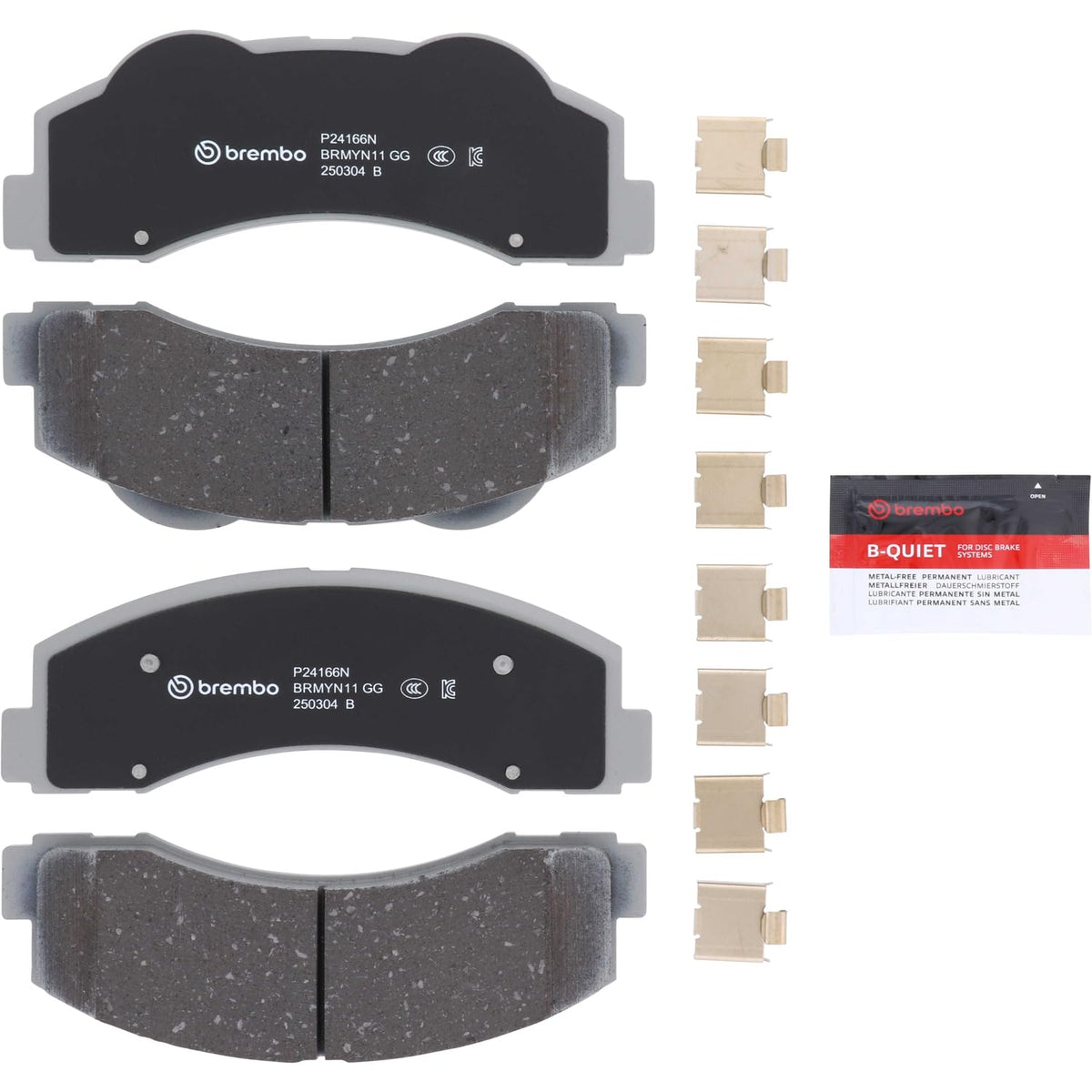 BREMBO P24166N Brembo P24166N Premium Ceramic Front Disc Brake Pad Set LINCOLN/FORD OE# AL3Z2001A