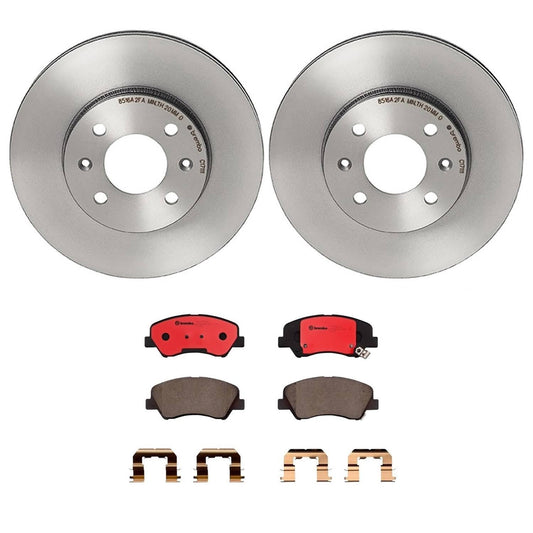BREMBO KT00829 Brembo KT Series Premium Brake Kit (KT00829) for Hyundai Accent 2011-2017, Kia Rio 2012-2012 | High-Performance Brake Pads & Rotors | Direct OE Replacement
