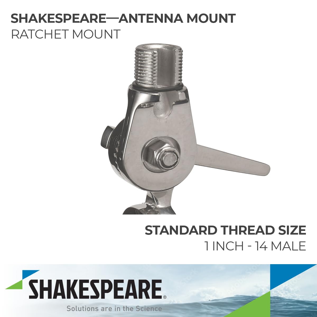 SHAKESPEARE 4187 Shakespeare 4187HD Stainless Steel Heavy Duty Ratchet Mount