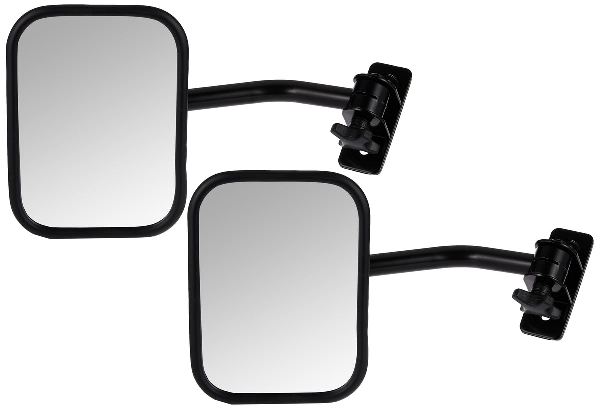 RUGGED RIDGE 11025.12 Rugged Ridge | Quick Release Mirror Kit, Rectangular, Black | 11025.12 | Fits 1997-2018 Jeep Wrangler TJ/JK