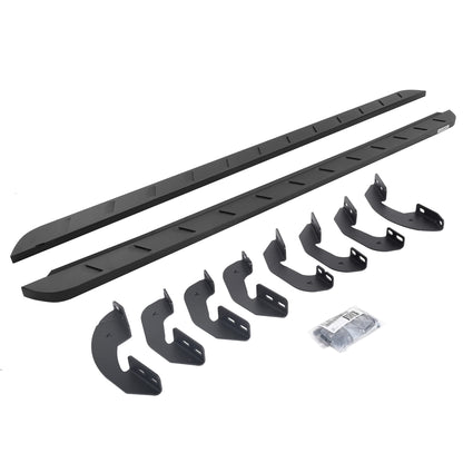GO RHINO 63441580SPC Go Rhino RB10 Slim Running Boards & Brackets | Galvanized Steel, Textured Black | 63441580SPC | Fits 2007-2021 Toyota Tundra Double Cab Pickup