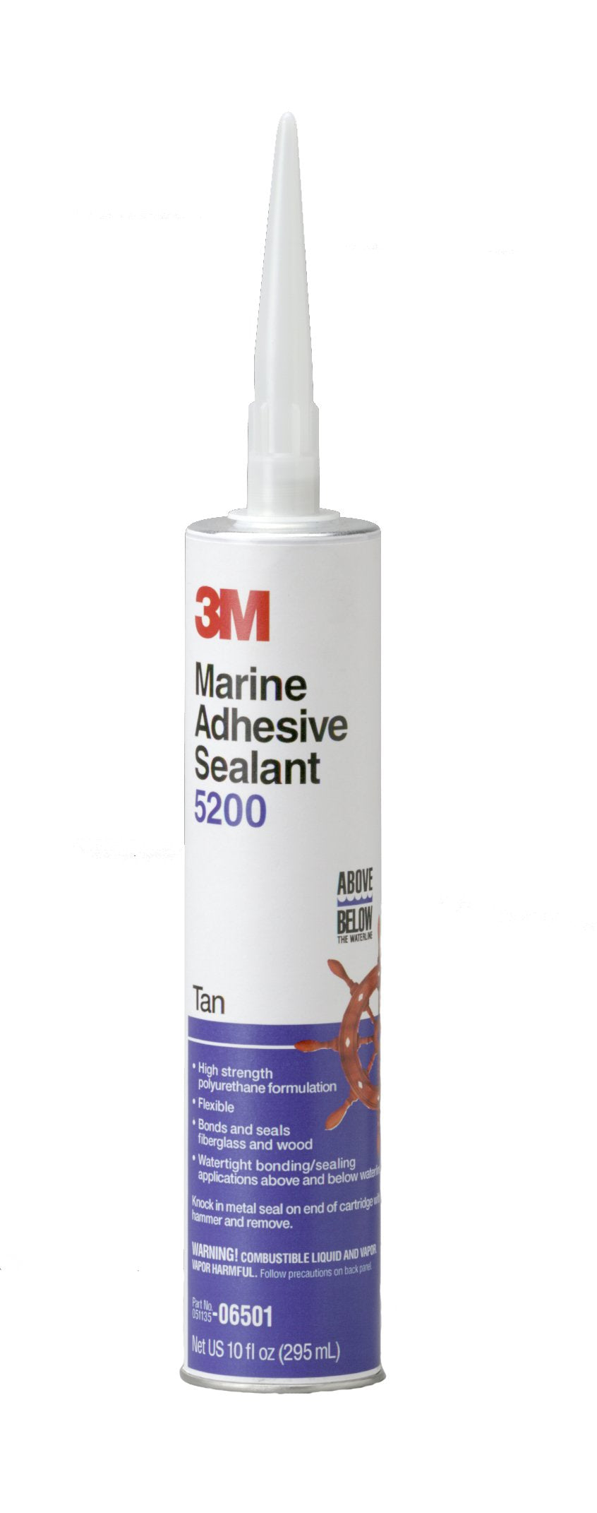 3M Marine Adhesive Sealant 5200 Tan, 06501, 1/10 gal (Case of 12)