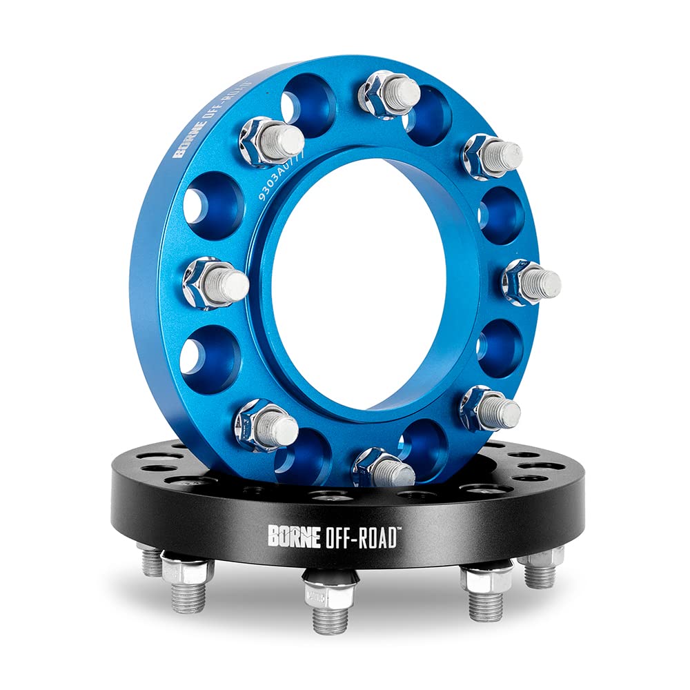 MISHIMOTO BNWS-006-381BL Mishimoto Borne Off-Road 8X165.1 Wheel Spacers, Compatible with RAM Cummins 6.7L, 2019+, 1.5" Thick, Blue