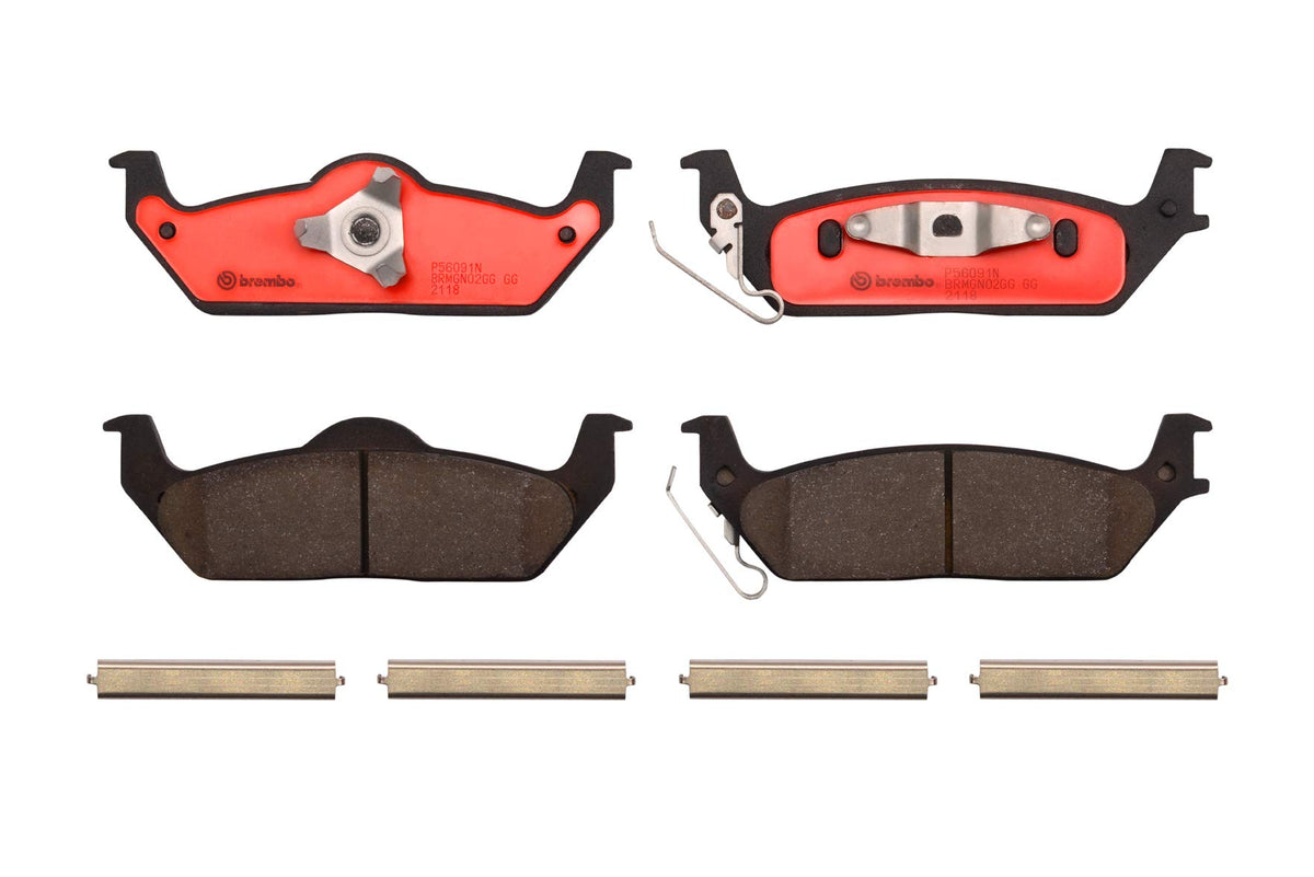 BREMBO P56091N Brembo P56091N Premium Ceramic Rear Disc Brake Pad Set FORD OE# 6L3Z2200CD