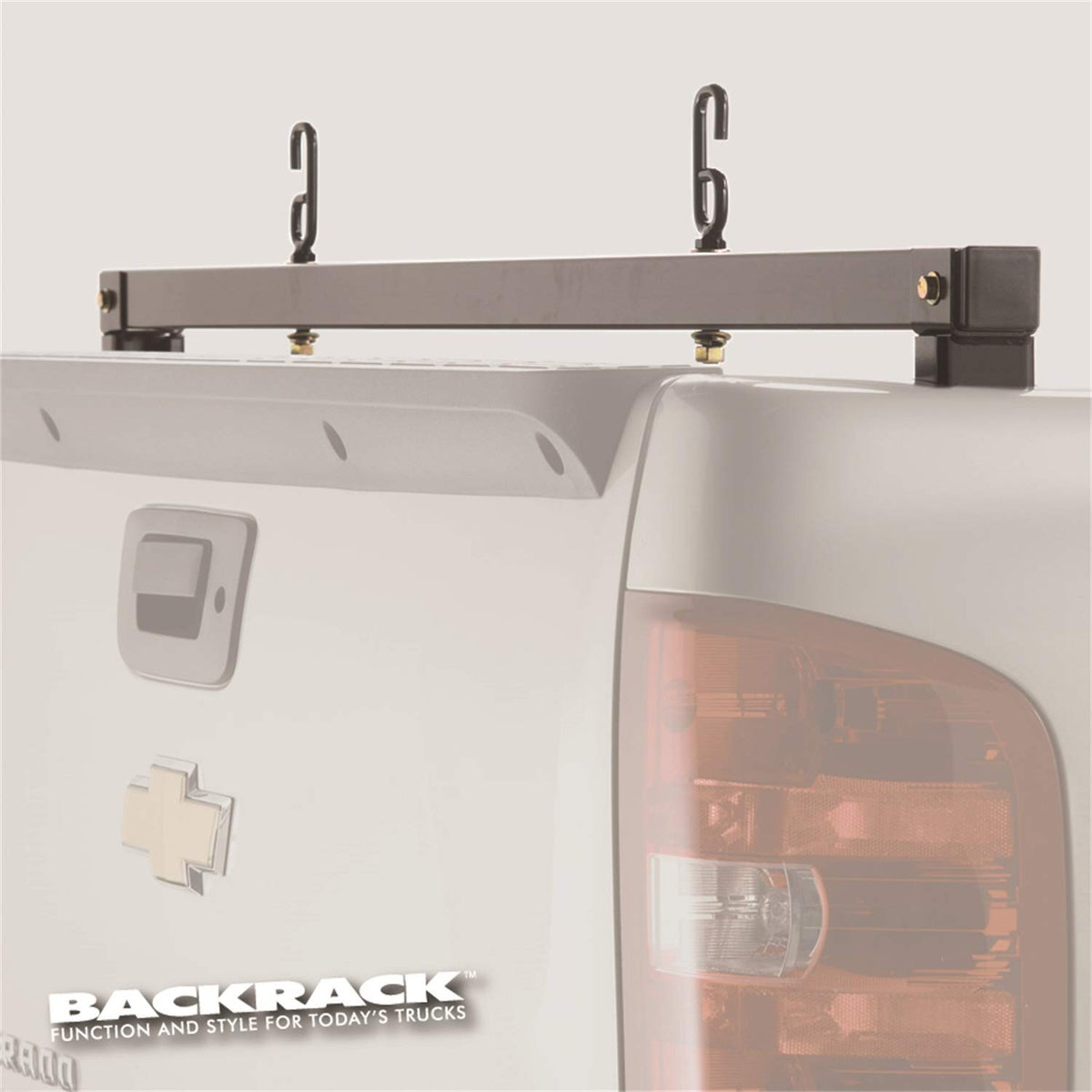 Backrack 11524 RealTruck BACKRACK Truck Bed Rear Bar – Black, No Drill – 11524 – Fits 2020-2025 Chevrolet/GMC Silverado/Sierra 2500/3500 HD