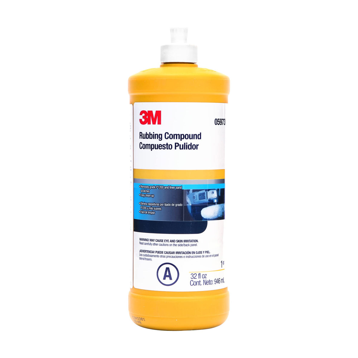 3M 05973 3M Rubbing Compound, 05973, Liquid Formula,1 qt (32 fl oz/946 mL)