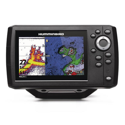 HUMMINBIRD 411680-1 Humminbird Helix 5 G3 GPS Fish Finder with Transducer, Dual Spectrum Chirp Sonar & Portable Carrying Case