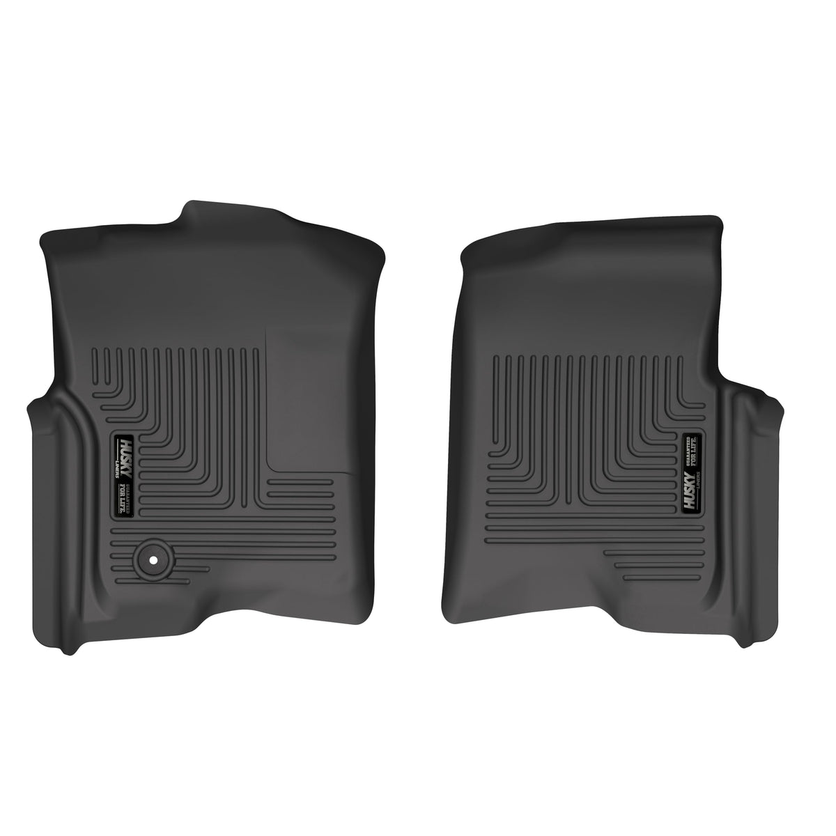 Husky Liners 55901 Husky Liners X-act Contour Floor Mats – Fits 2004-2008 Ford F-150 All Cabs w/Out Manual Shifter; 2006-2008 Lincoln Mark LT – Front Row, 2-pc Black - 55901