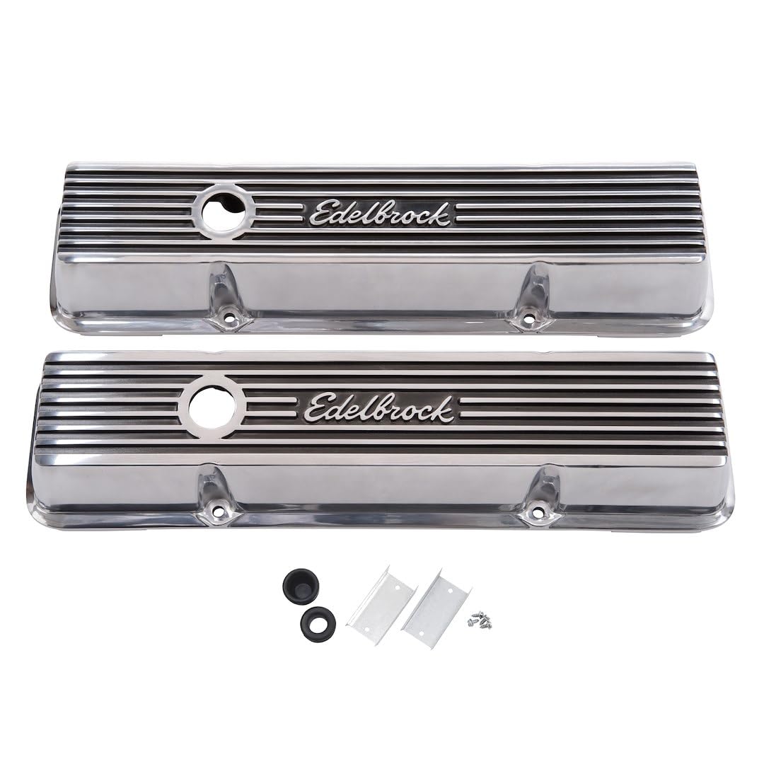 EDELBROCK 4262 Edelbrock 4262 Valve Cover Kit (Elite II Series SBC Short), Multi, One Size