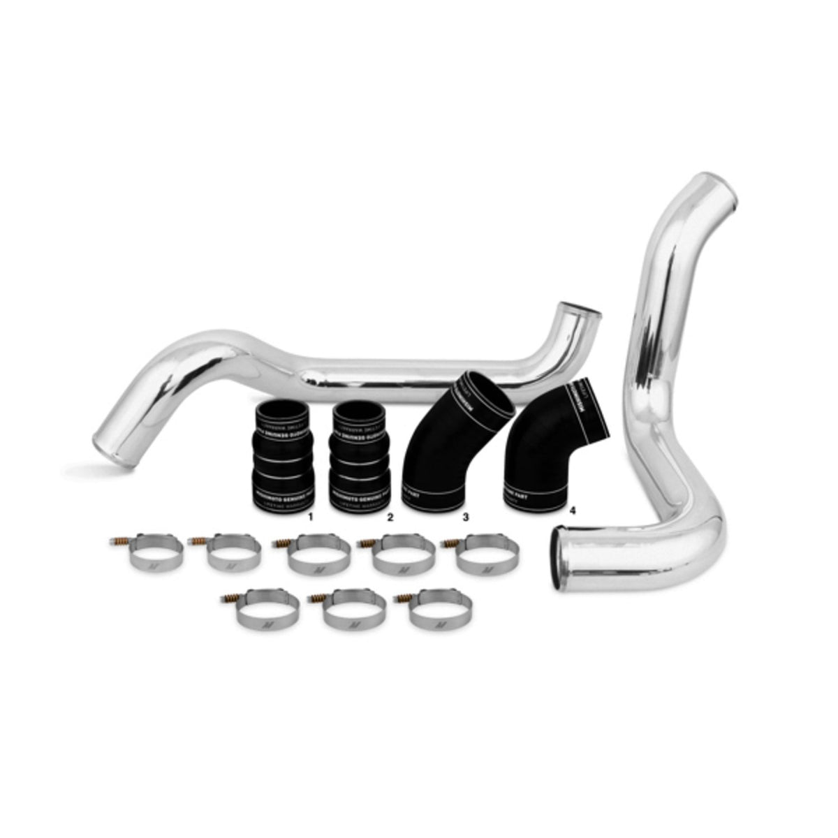 MISHIMOTO MMICP-DMAX-02BK Mishimoto MMICP-DMAX-02BK Intercooler Pipe Kit Fits Chevrolet 6.6L Duramax 2002-2004.5 Black
