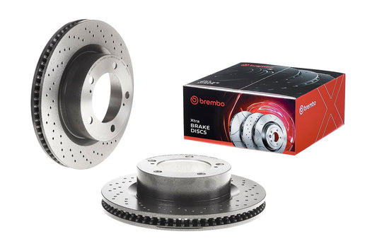 BREMBO 09A9661XC02 Brembo 09.A966.1X Xtra UV Coated vented drilled Front Brake Rotor LEXUS/TOYOTA/TOYOTA (FAW) OE# 4351260180
