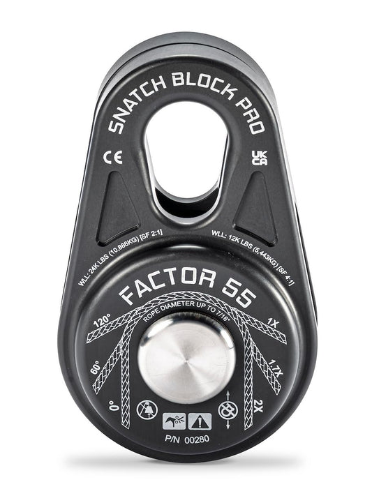 FACTOR 55 00280-06 Factor 55 00280-06 Snatch Block Pro Compact and Lightweight Snatch Blocks. Ideal for Ultimate Performance Without compromising on Heavy Bulky Equipment